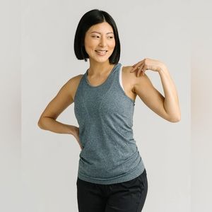 Zyia Active Navy Copper Charged Racerback Seamless Tank size Medium